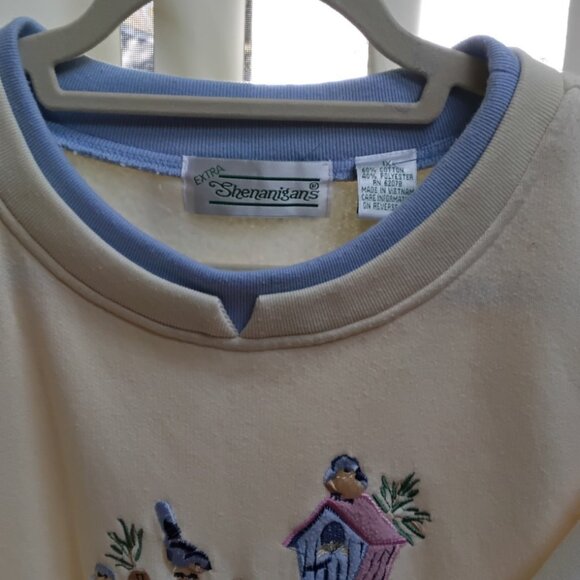 Shenanigan Ladies Embroidered 1X Sweater Shirt - Picture 5 of 6